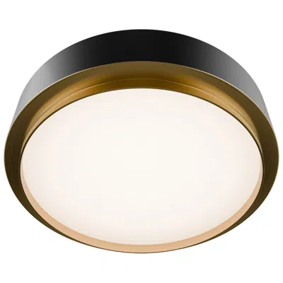 Wac Salvo 4"h X 15"w 1-light Flush Mount In Black