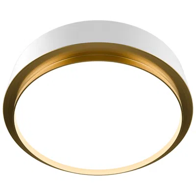 Wac Salvo 4"h X 15"w 1-light Flush Mount In White
