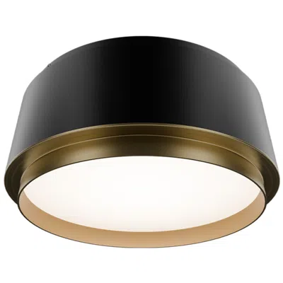 Wac Salvo 4"h X 9"w 1-light Flush Mount In Black