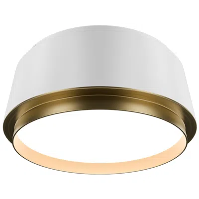 Wac Salvo 4"h X 9"w 1-light Flush Mount In White