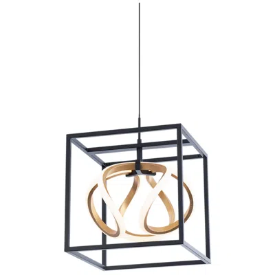 Wac Sinclair 10 1/4" Wide Black Gold Leaf Led Mini Pendant