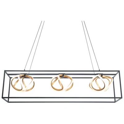 Wac Sinclair 42 1/2" Wide Black 3-light Led Linear Pendant