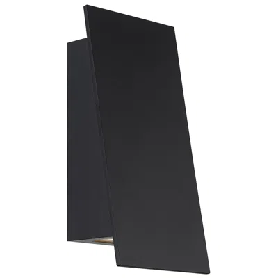 Wac Slant 10 3/4" High Black Aluminum Led Outdoor Wall Light