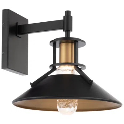 Wac Sleepless 14 3/4"h Black Brass Led Outdoor Wall Light