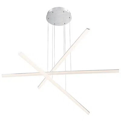Wac Stack 48" Wide 3-light Brushed Aluminum Modern Linear Arm Pendant
