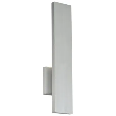 Wac Stag 2.5"h X 4.5"w 1-light Outdoor Wall Light In Brushed Aluminum