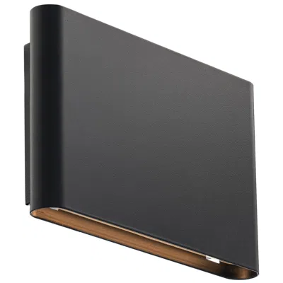 Wac Tablet 8 1/2" Wide 2-light Modern Black Outdoor Wall Light
