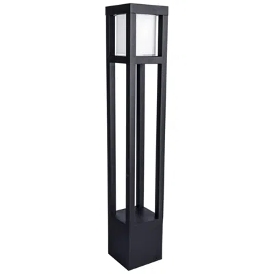 Wac Tower 30" High Black Metal Led Bollard Light