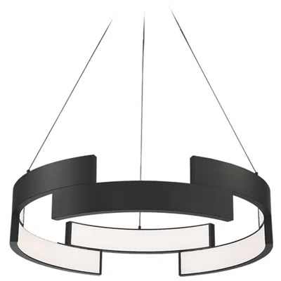 Wac Trap 27" Wide Black Led Pendant