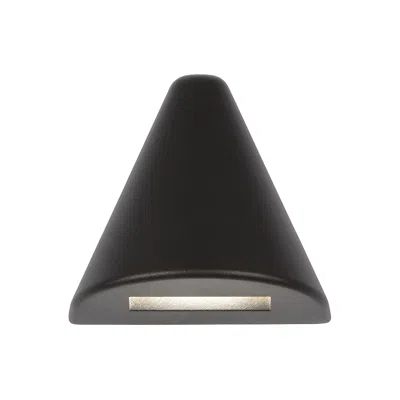 Wac Triangle 3 1/2" Wide Black Led Deck Light