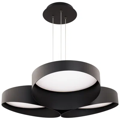 Wac Triolet 6.13"h X 36"w 3-light Pendant In Black