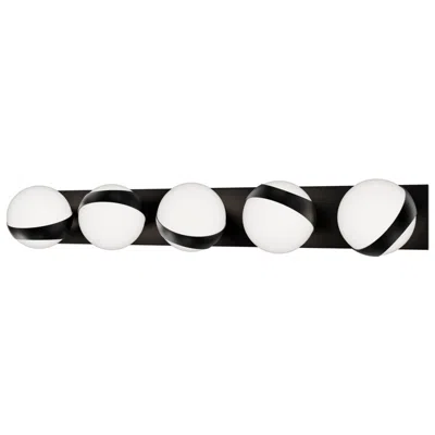 Wac Tripoli 4.5"h X 33"w 5-light Bath Vanity & Wall Light In Black