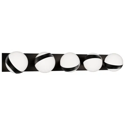 Wac Tripoli 4.5"h X 33"w 5-light Bath Vanity & Wall Light In Black