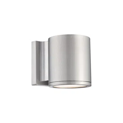 Wac Tube 6" High Brushed Aluminum Led Outdoor Wall Light