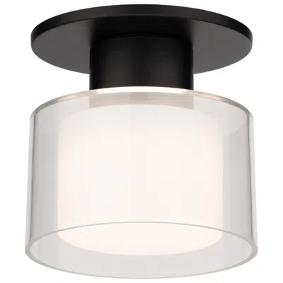 Wac Twist-n-lite 5"h X 5"w 1-light Semi-flush Mount In Black