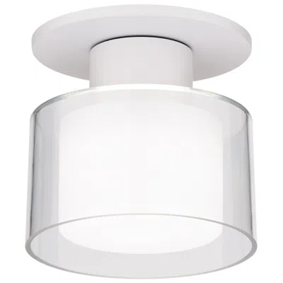 Wac Twist-n-lite 5"h X 5"w 1-light Semi-flush Mount In White