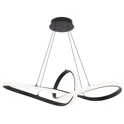 Wac Vornado 35" Wide Black Metal Swirls Led Pendant Light