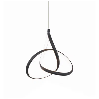 Wac Vornado 7" Wide Black Metal Swirls Led Mini Pendant