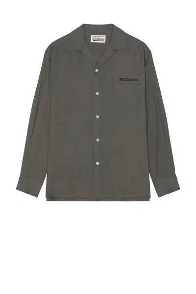 Wacko Maria 50's Long Sleeve Shirt Type-2 In Gray