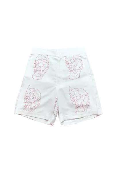 Wacko Maria 56 Tattoo Studio Cuba Shorts White