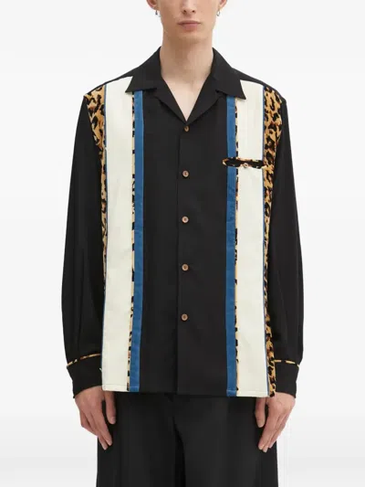 Wacko Maria Animal-print Panel Shirt In Multi