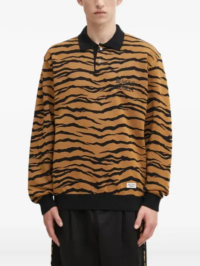 Wacko Maria Animal-print Polo Shirt In Multi