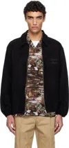 Wacko Maria Black 50's Suede Jacket In Black