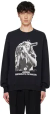 Wacko Maria Black Bob Marley Crewneck Sweatshirt In Black