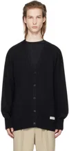 Wacko Maria Black Buttoned Cardigan In Black