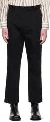 Wacko Maria Black Double Pleated Chino Trousers In Black