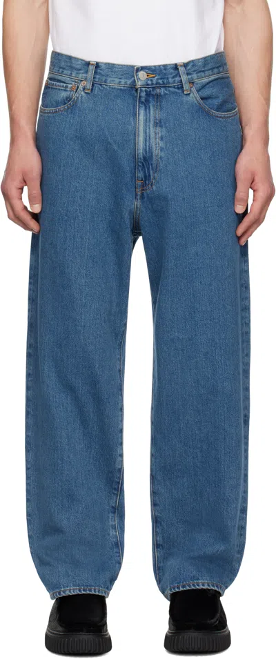 Wacko Maria Blue Washed Jeans In Indigo