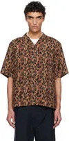 Wacko Maria Men S Leopard Hawaiian Shirt Brown