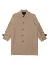 Wacko Maria Button-fastening Coat In Brown