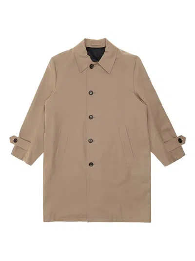 Wacko Maria Button-fastening Coat In Brown