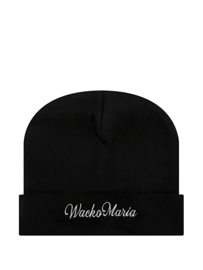 Wacko Maria Embroidered Beanie In Black