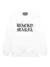 Wacko Maria Embroidered Crew Neck Sweatshirt In White