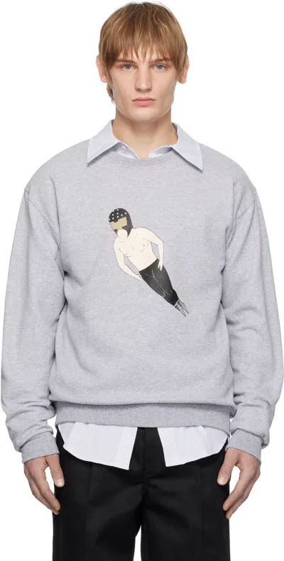 Wacko Maria Gray Crewneck Sweatshirt