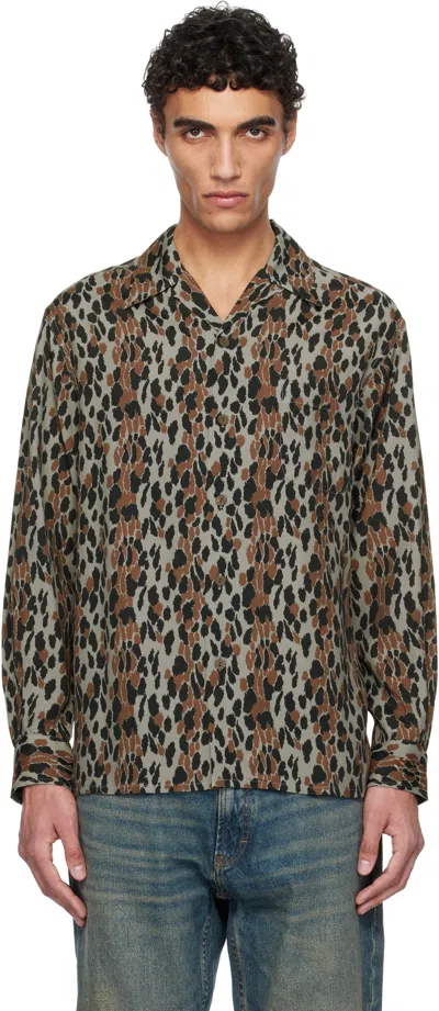 Wacko Maria Gray Leopard Shirt