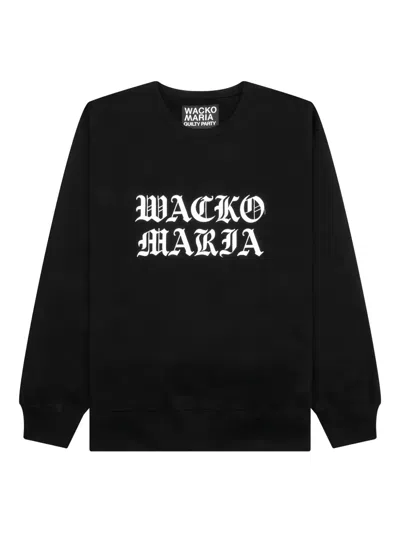 Wacko Maria Heavyweight Logo-print Sweatshirt In Black