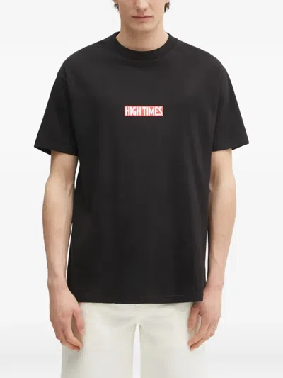 Wacko Maria High Times Logo-print T-shirt In Black