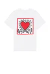 Wacko Maria Keith Haring Crew Neck Pocket T-shirt Type-1 In White
