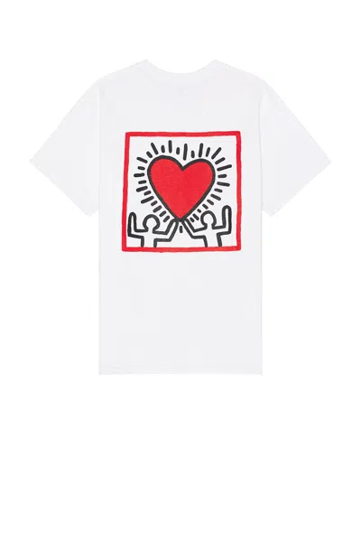 Wacko Maria Keith Haring Crew Neck Pocket T-shirt Type-1 In White