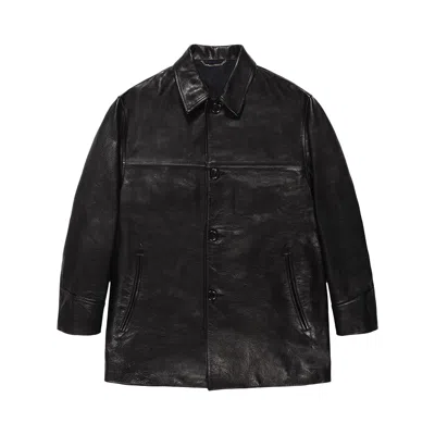 Pre-owned Wacko Maria Leather Coat (type-2) 'black' | Men's Size M