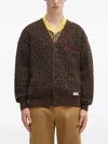 Wacko Maria Leopard-print Cardigan In Brown