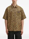 Wacko Maria Leopard-print Short-sleeves Shirt In Brown