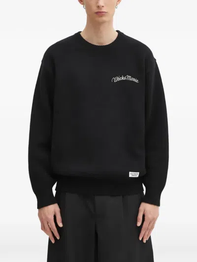 Wacko Maria Logo-embroidered Sweater In Black