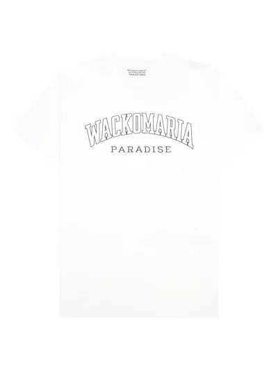 Wacko Maria Logo-lettering Crewneck T-shirt In Neutral