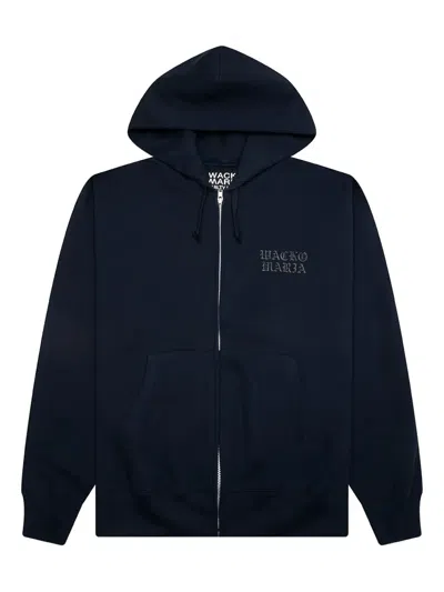Wacko Maria Logo-print Hoodie In Blue