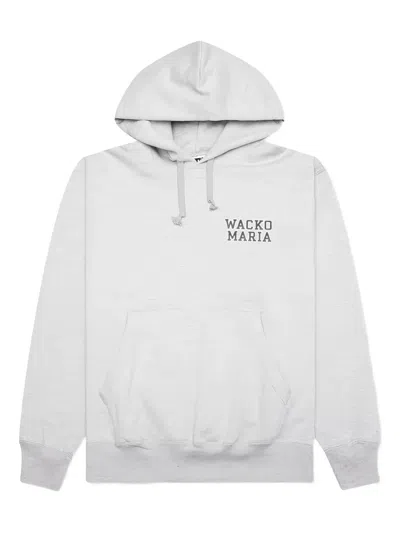 Wacko Maria Logo-print Pullover Hoodie In Gray