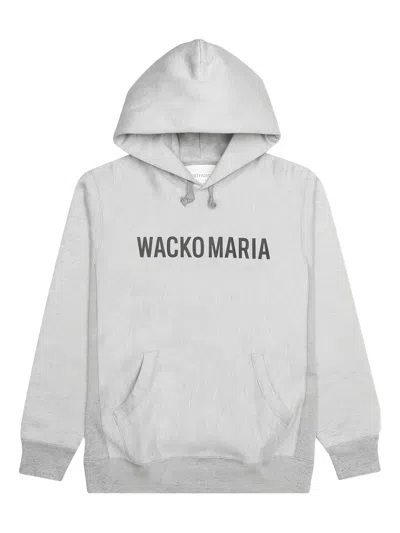 Wacko Maria Logo Pullover Hoodie In Gray